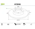 Brzdov kotou VALEO ‐ VA 672938