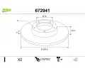 Brzdov� kotou�&nbsp;VALEO&nbsp;&dash;&nbsp;VA 672941