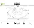 VALEO Brzdov� kotou� COATED&nbsp;&dash;&nbsp;VA 672957