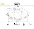 Brzdov� kotou�&nbsp;VALEO&nbsp;&dash;&nbsp;VA 672960