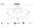Brzdov kotou VALEO ‐ VA 672981