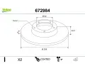 Brzdov kotou VALEO ‐ VA 672984