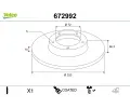 VALEO Brzdov� kotou� COATED&nbsp;&dash;&nbsp;VA 672992
