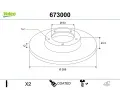 Brzdov kotou VALEO ‐ VA 673000