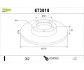 Brzdový kotouč VALEO ‐ VA 673010 Brzdový kotouč VALEO ‐ VA 673010