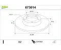 VALEO Brzdov� kotou� COATED&nbsp;&dash;&nbsp;VA 673014