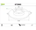 VALEO Brzdov� kotou� COATED - 259 mm&nbsp;&dash;&nbsp;VA 673065