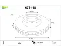 VALEO Brzdov kotou COATED - 256 mm ‐ VA 673118