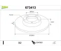 Brzdový kotouč VALEO ‐ VA 673413 Brzdový kotouč VALEO ‐ VA 673413