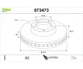 VALEO Brzdov� kotou� COATED&nbsp;&dash;&nbsp;VA 673473