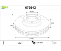VALEO Brzdov� kotou� COATED&nbsp;&dash;&nbsp;VA 673642