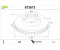 VALEO Brzdov� kotou� COATED&nbsp;&dash;&nbsp;VA 673673