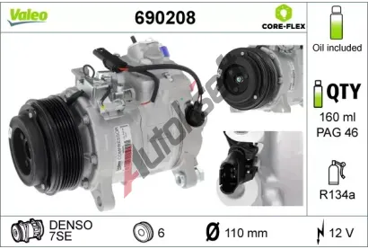 VALEO Kompresor klimatizace VA 690208, 690208
