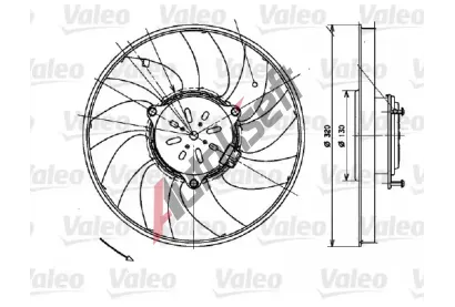 VALEO Vtrk chlazen motoru VA 696082, 696082