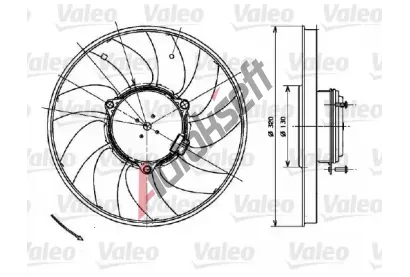 VALEO Vtrk chlazen motoru VA 696083, 696083