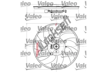 VALEO Vtrk chlazen motoru VA 696349, 696349
