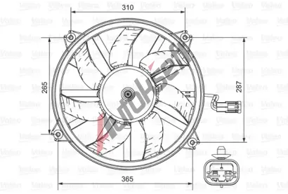 VALEO Vtrk chlazen motoru VA 696850, 696850