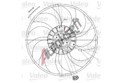 VALEO Vtrk chlazen motoru VA 698424, 698424