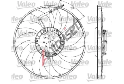 VALEO Větrák chlazení motoru VA 698610, 698610  VALEO Větrák chlazení motoru VA 698610, 698610