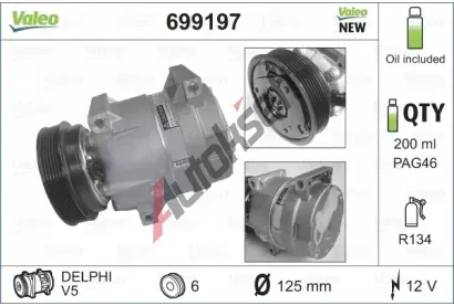 VALEO Kompresor klimatizace VA 699197, 699197