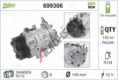 VALEO Kompresor - klimatizace VA 699306, 699306
