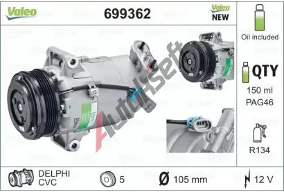 VALEO Kompresor klimatizace VA 699362, 699362
