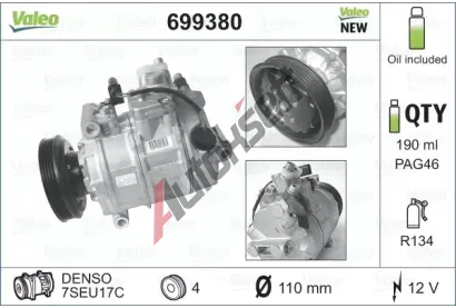 VALEO Kompresor klimatizace VA 699380, 699380