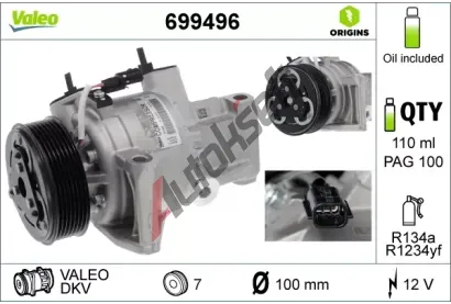 VALEO Kompresor klimatizace VA 699496, 699496