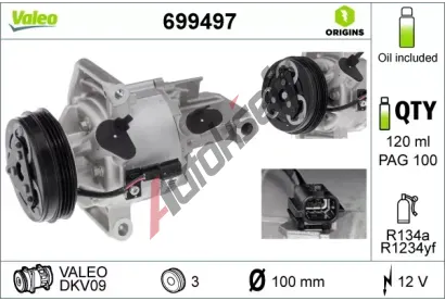 VALEO Kompresor klimatizace VA 699497, 699497