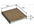 VALEO Filtr vzduchu v interiru CLIMFILTER SUPREME ‐ VA 701026