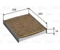 Filtr vzduchu v interiru VALEO ‐ VA 701027