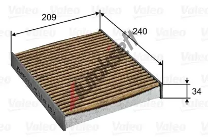VALEO Filtr vzduchu v interiru VALEO PROTECT MAX VA 701027, 701027