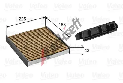 VALEO Filtr vzduchu v interiru CLIMFILTER SUPREME VA 701030, 701030