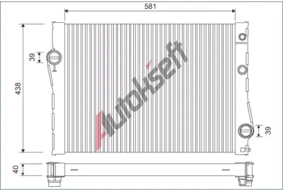 VALEO Chladič vody VA 701118, 701118 VALEO Chladič vody VA 701118, 701118