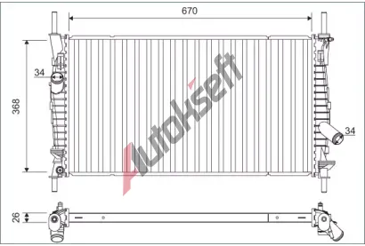 VALEO Chladi vody VA 701165, 701165