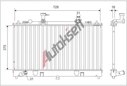 VALEO Chladi vody VA 701168, 701168