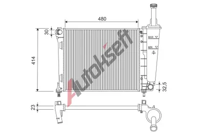 VALEO Chladi� vody VA 701184, 701184
