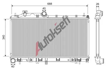 VALEO Chladi vody VA 701196, 701196