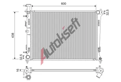 VALEO Chladi vody VA 701197, 701197