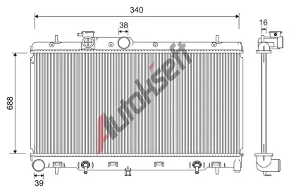 VALEO Chladi vody VA 701204, 701204