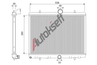 VALEO Chladič vody VA 701207, 701207 VALEO Chladič vody VA 701207, 701207