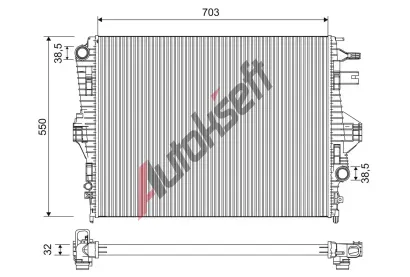 VALEO Chladi� vody VA 701225, 701225