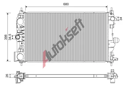 VALEO Chladi vody VA 701229, 701229
