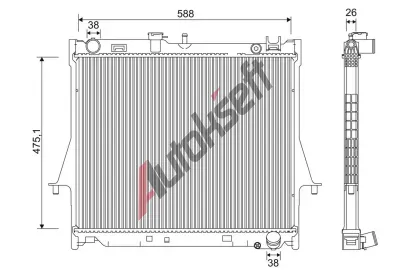 VALEO Chladi� vody VA 701231, 701231