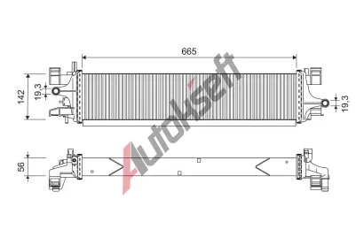 VALEO Chladič vody VA 701249, 701249 VALEO Chladič vody VA 701249, 701249
