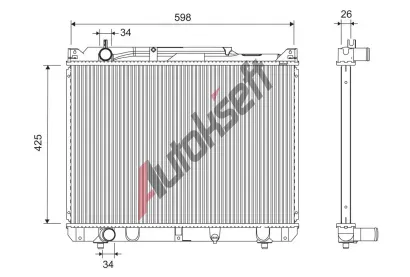 VALEO Chladi� vody VA 701251, 701251