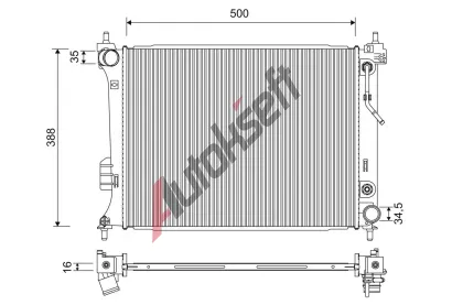 VALEO Chladi vody VA 701254, 701254