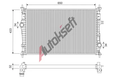 VALEO Chladi� vody VA 701284, 701284