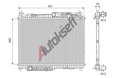 VALEO Chladič vody VA 701286, 701286 VALEO Chladič vody VA 701286, 701286