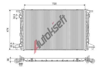 VALEO Chladi� vody VA 701292, 701292